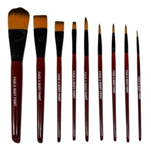 BA01 - 9pc Body Painting Brush Set
